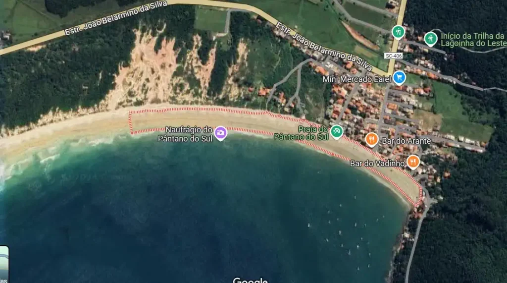 Praia do Pântano do Sul em Florianópolis é Boa para Banho? Confira 10 informações importantes sobre a praia. 2 Praia Pantano do sul Localizacao