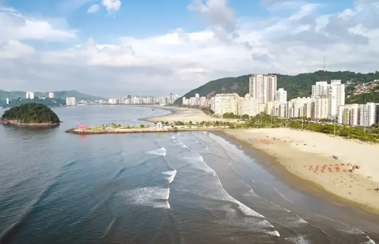 Praia do Itararé em Santos